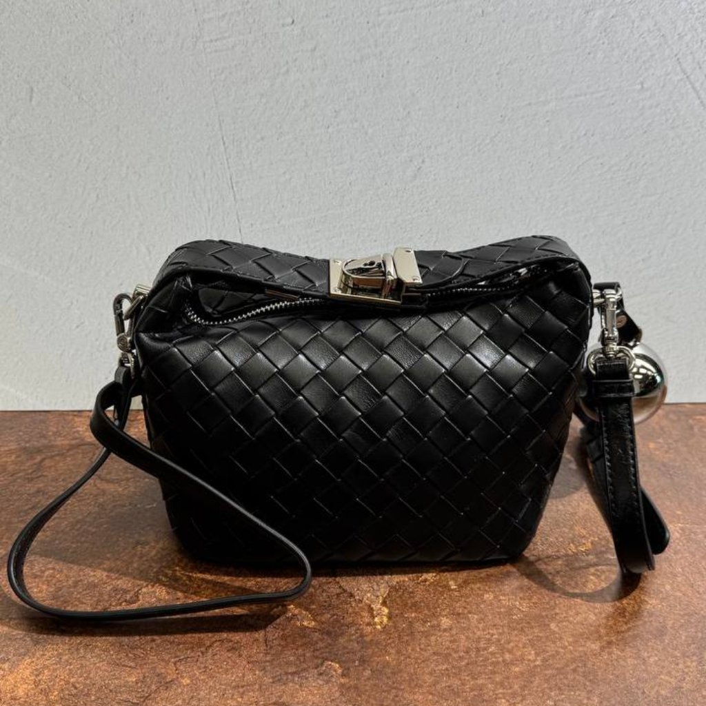 Iconic Texture  Genuine Leather Bag With Signature Weave